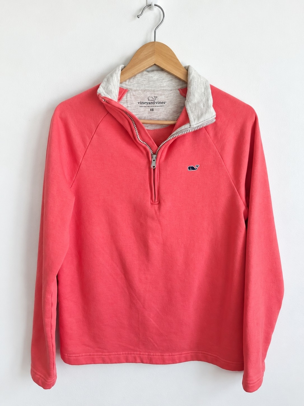 Vineyard Vines Coral Quarter-Zip Pullover